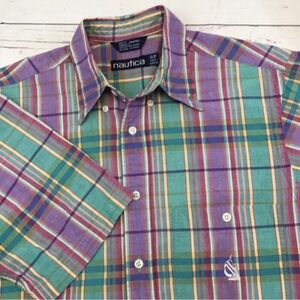 Nautica Men's Multicolor Plaid Button-Down Shirt